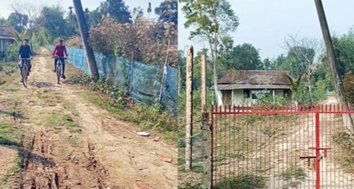 যুবলীগ নেতার কবলে থাকা সরকারি রাস্তা উদ্ধার