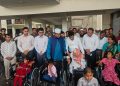 বিশেষ চাহিদাসম্পন্ন ব্যক্তিদের মাঝে হুইল চেয়ার বিতরণ
